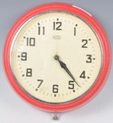 ORIGINAL 1950'S METAMEC ELECTRIC RED BAKELITE WALL CLOCK