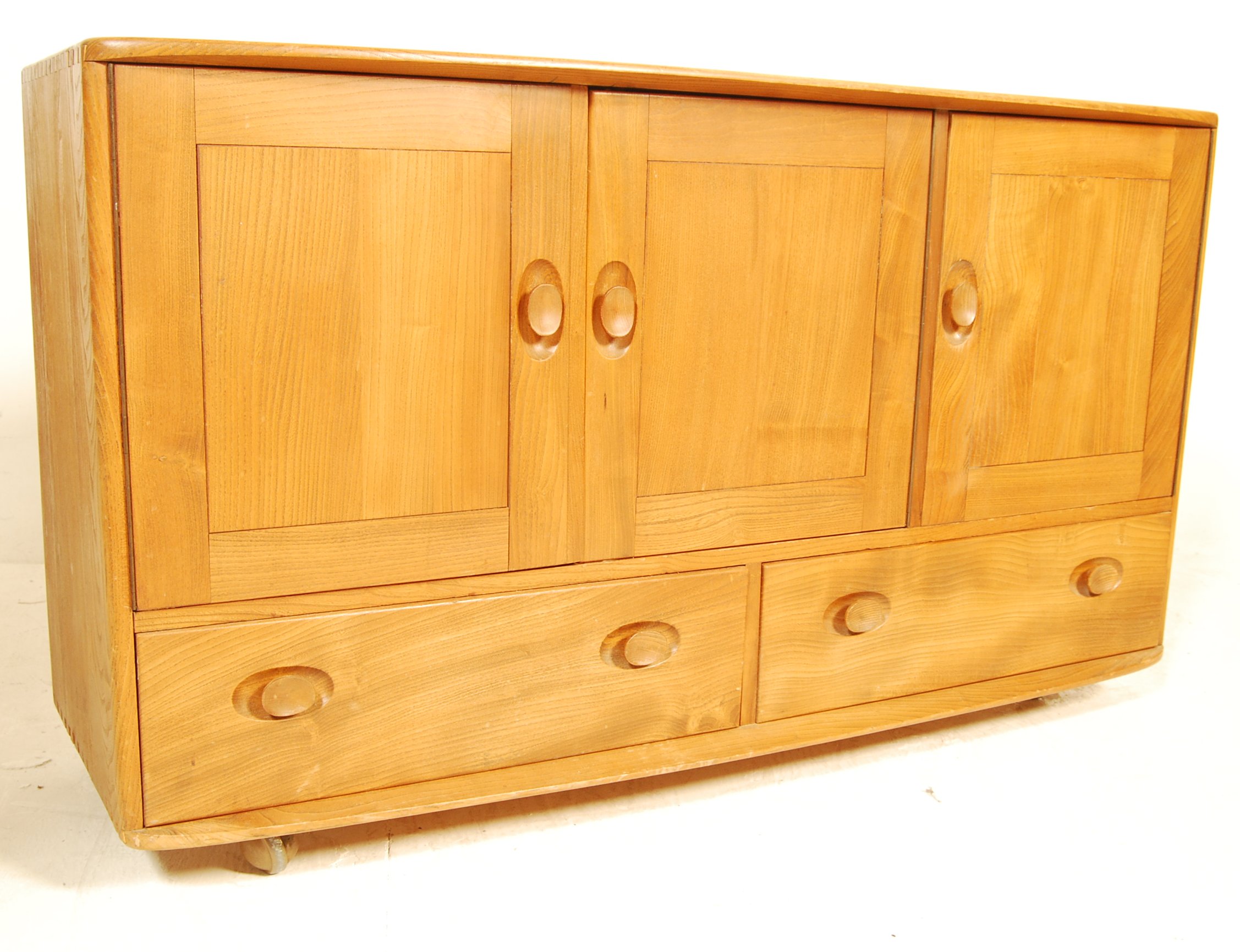 RARE 1950'S ERCOL WINDSOR PATTERN BEECH AND ELM SIDEBOARD
