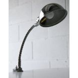 ORIGINAL 1950'S ITALIAN CHROME GOOSENECK DESK LAMP