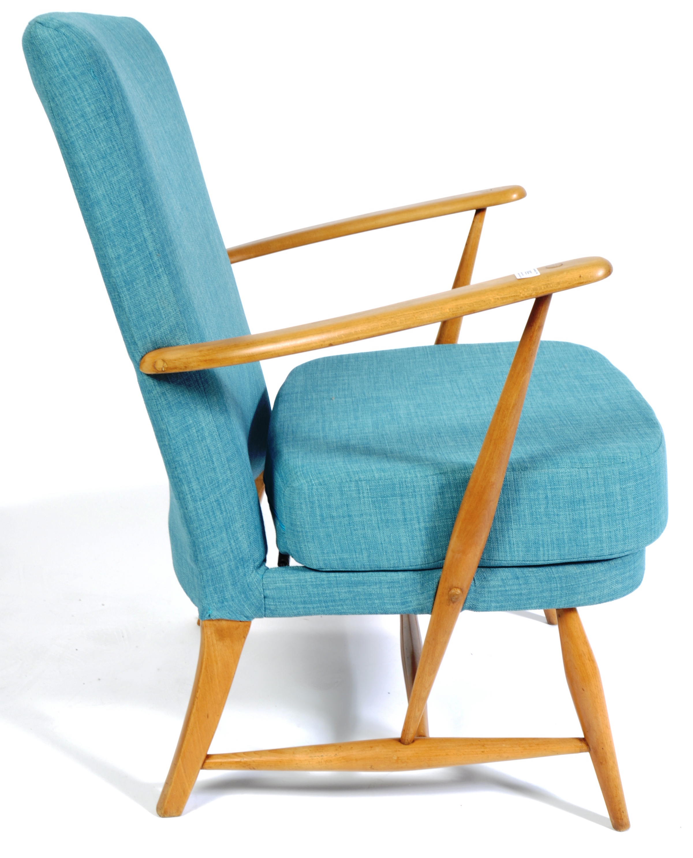 ERCOL MODEL 248 1950'S BEECH AND ELM LOUNGE CHAIR BY L. ERCOLANI - Image 5 of 6