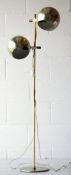 KLOT 1 SWEDISH 1970'S BRASS EFFECT FLOOR LAMP BY HEMI KLOT