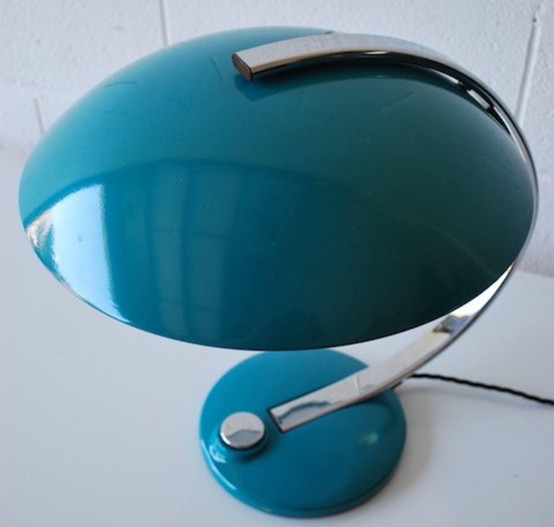 1960'S HILLEBRAND BLUE ENAMEL DESK LAMP BY EGON HILLEBRAND - Bild 2 aus 4