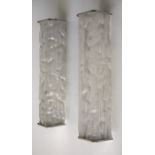 PAIR OF 1970'S WALL LIGHTS WITH PLASTIC ICE SHADES BY RZB LEUCHTEN