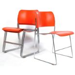 SET OF FOUR 40/4 STACKING CHAIRS BY DAVID ROWLAND FOR GF FURNITURE