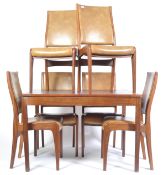 G PLAN FRESCO 1970'S DINING CHAIRS BY V.B. WILKINS ALONG WITH TABLE