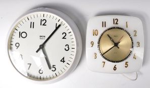 TWO ORIGINAL SMITHS DELHI AND SECTRIC WALL CLOCKS