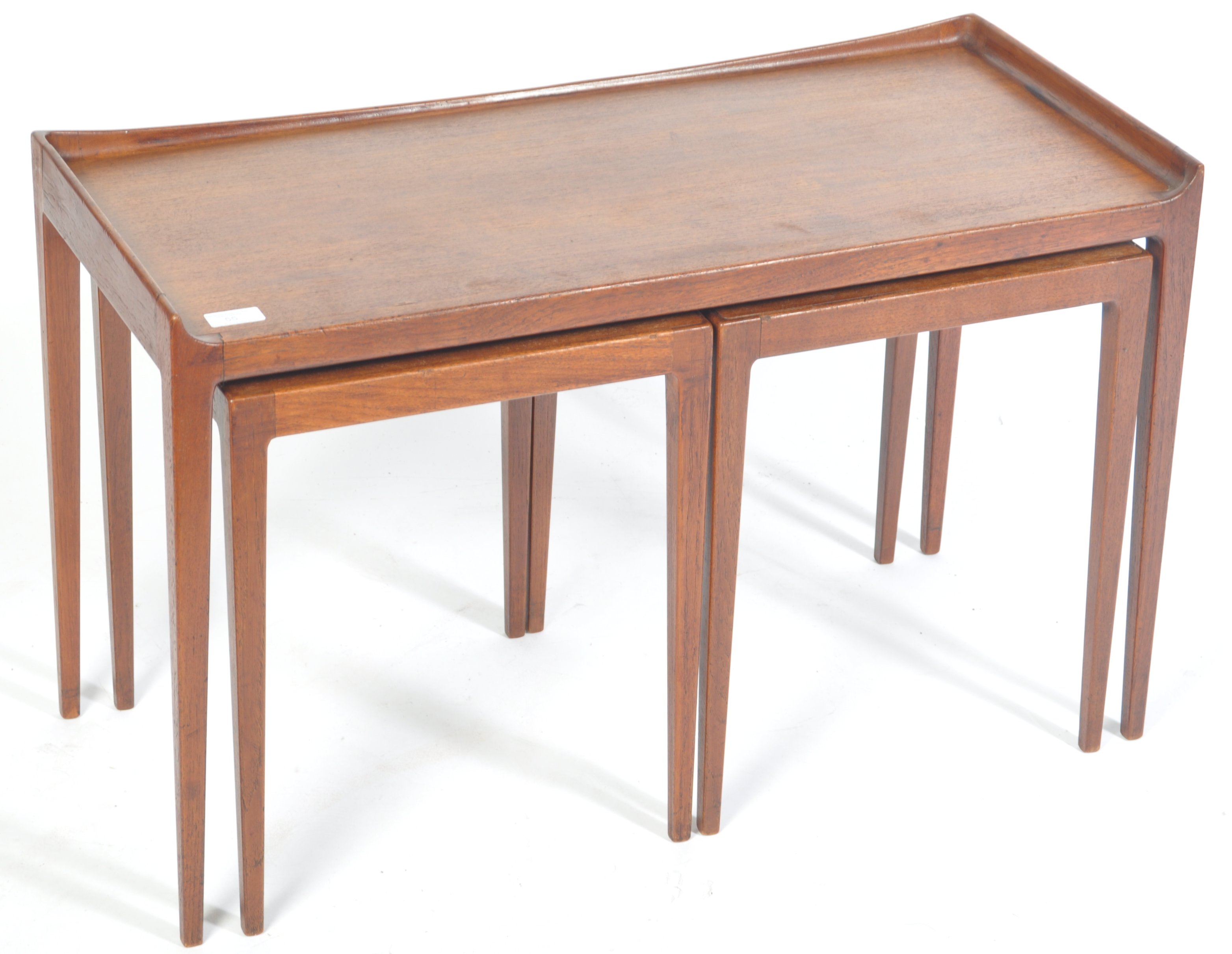 JASON MOBLER 1960'S DANISH TEAK WOOD NESTING TABLE - Image 2 of 5