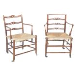 PAIR EDWARD GARDINER FOR ERNEST GIMSON PASS THROUGH CHAIRS