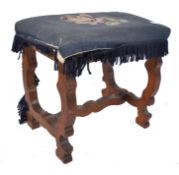 18TH CENTURY QUEEN ANNE WALNUT FOOT STOOL - LADIES