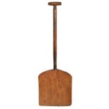 19TH CENTURY LARGE VICTORIAN ELM WOOD ONE PIECE PEAT SHOVEL