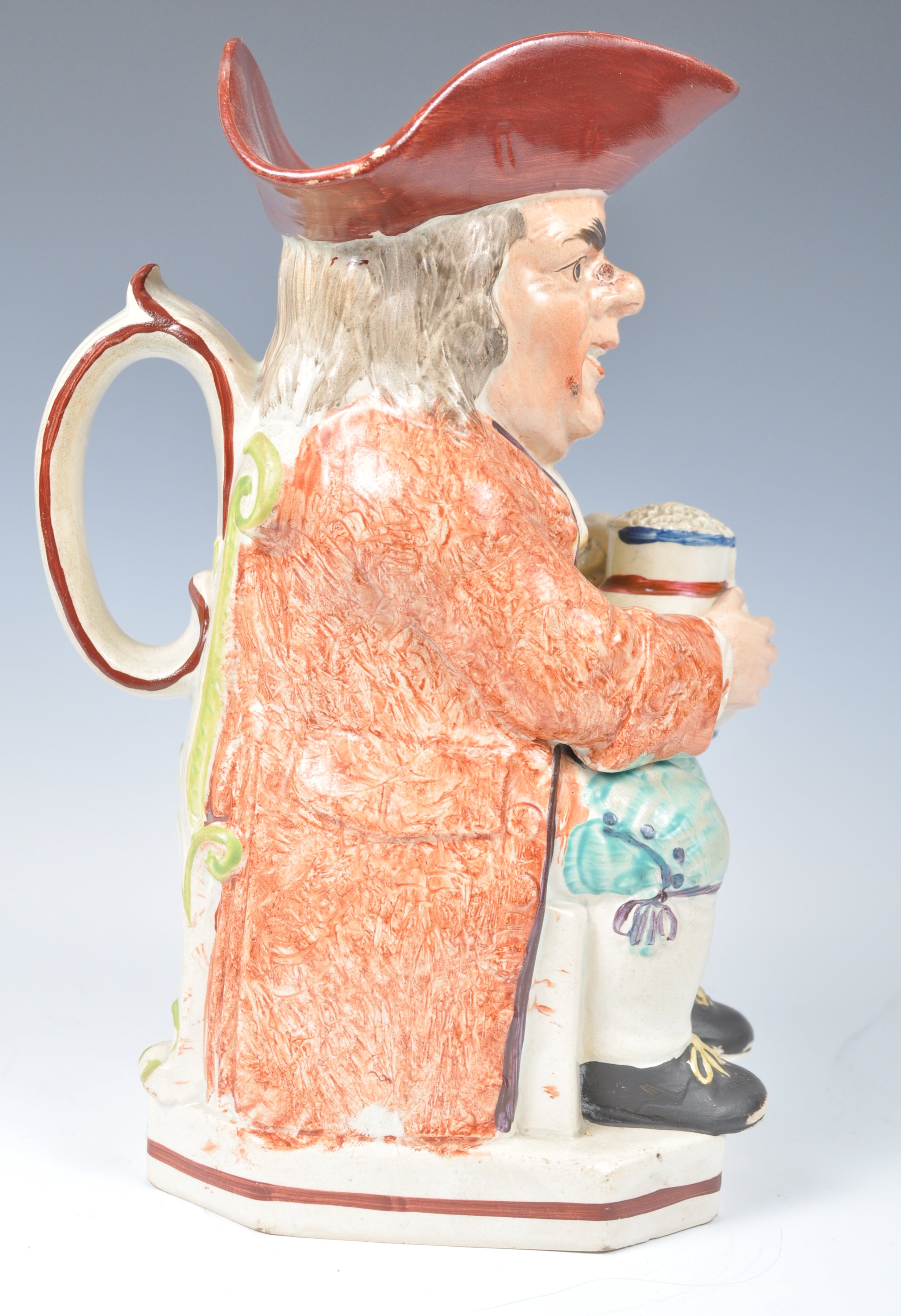 LATE 18TH CENTURY PEARLWARE TOBY / CHARACTER JUG ' GOOD ALE ' - Image 4 of 6