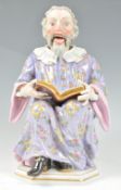 MEISSEN 19TH CENTURY NODDING PORCELAIN FIGURINE OF A SCHOLAR