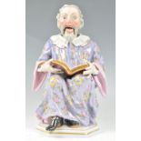 MEISSEN 19TH CENTURY NODDING PORCELAIN FIGURINE OF A SCHOLAR