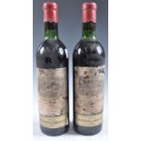 TWO BOTTLES OF 1970 CHATEAU DUHART MILON ROTHSCHILD