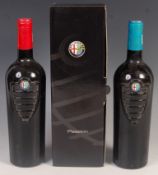 COLLECTION OF THREE BOTTLES OF RARE ALFA ROMEO WINE / CHAMPAGNE