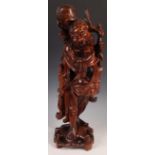 19TH CENTURY CHINESE CARVED FIGURINE OF AN IMMORTAL