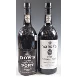 VINTAGE DISTILLED 1985 PORTUGUESE PORTS WARRE'S AND DOW'S