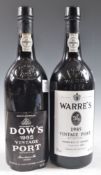 VINTAGE DISTILLED 1985 PORTUGUESE PORTS WARRE'S AND DOW'S