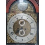 19TH CENTURY GEORGE III MAHOGANY LINE INLAID LONGCASE CLOCK