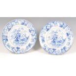 PAIR OF EARLY 19TH CENTURY TRANSFER PRINTED PLATES BY CLEWS