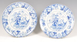 PAIR OF EARLY 19TH CENTURY TRANSFER PRINTED PLATES BY CLEWS