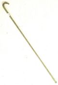 RARE LARGE 19TH CENTURY NAILSEA GLASS BLOWN LATTICINO WALKING STICK