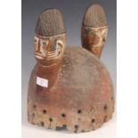 BELIEVED WEST AFRICAN NIGERIAN YORUBA PEOPLE TWIN HEADED SCULPTURE