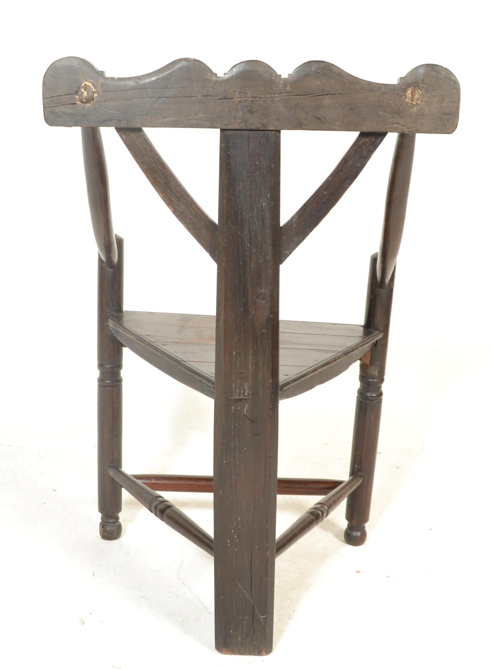 EARLY 19TH CENTURY OAK SCOTTISH TURNERS CHAIR - Image 5 of 8