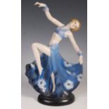 ART DECO FASOLD & STAUCH CERAMIC FIGURE OF A DANCING GIRL