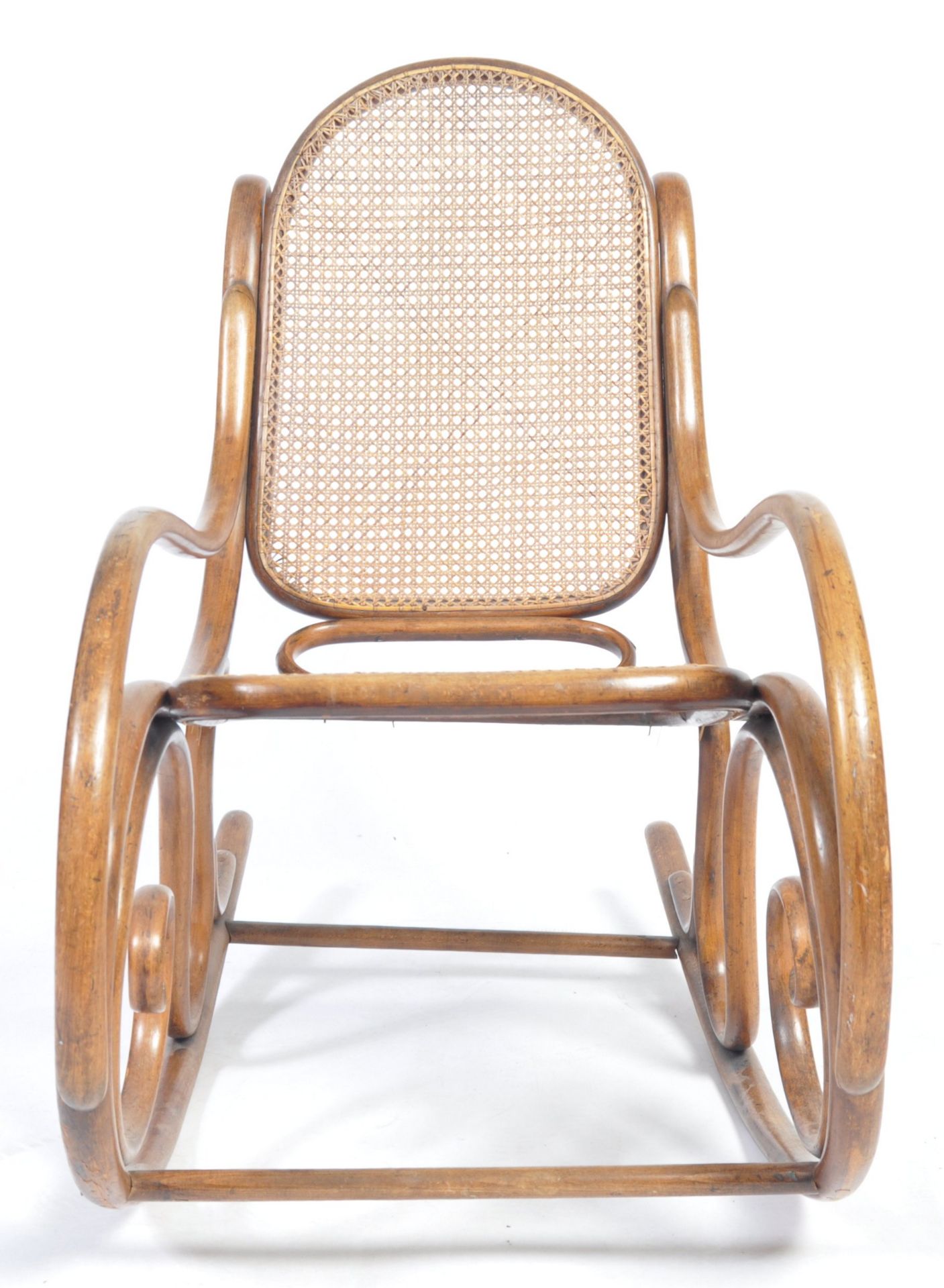 LATE 19TH CENTURY MICHAEL THONET BENTWOOD CANE ROCKING CHAIR - Bild 6 aus 7