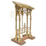 FANTASTIC EDWARDIAN BRASS ECCLESIASTICAL GOTHIC LECTERN