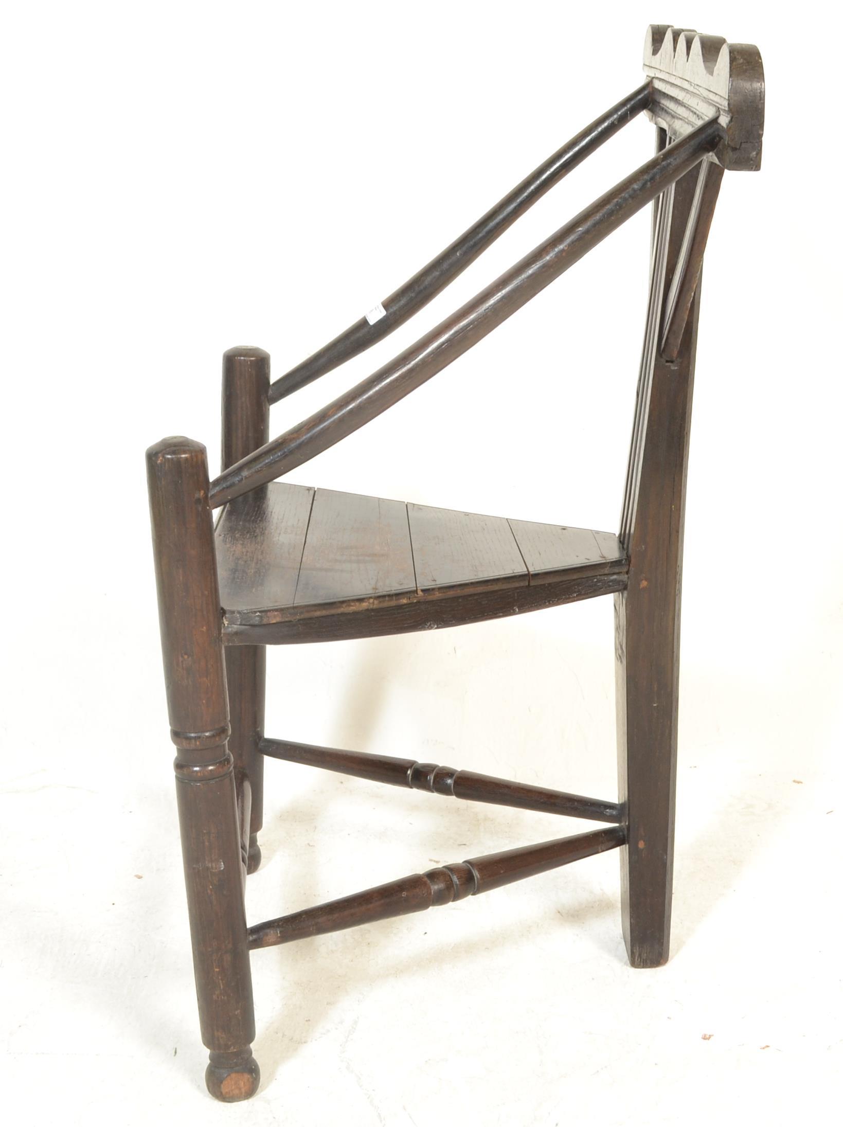 EARLY 19TH CENTURY OAK SCOTTISH TURNERS CHAIR - Image 4 of 8