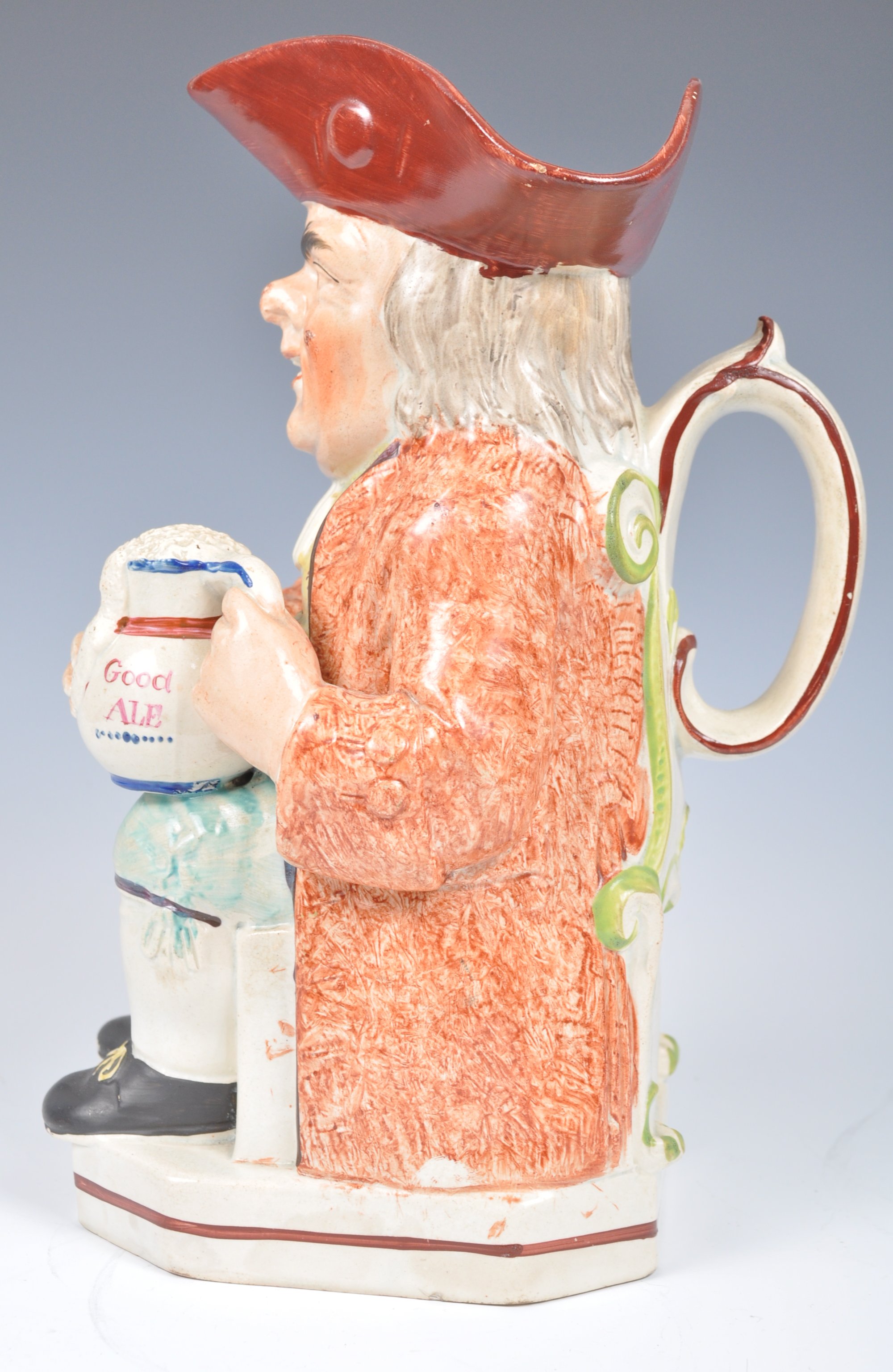 LATE 18TH CENTURY PEARLWARE TOBY / CHARACTER JUG ' GOOD ALE ' - Image 2 of 6
