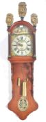 A LATE 18TH CENTURY DUTCH MAHOGANY STAARTKLOK WALL ' TAIL ' CLOCK.