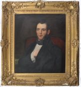 EARLY 19TH CENTURY OIL ON CANVAS PAINTING OF A GEORGIAN GENT