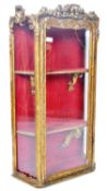 19TH CENTURY FRENCH CARVED WOOD WALL MOUNTED DISPLAY CABINET