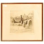 SYDNEY R JAMES (1881-1966) LONDON BRIDGE - ETCHING