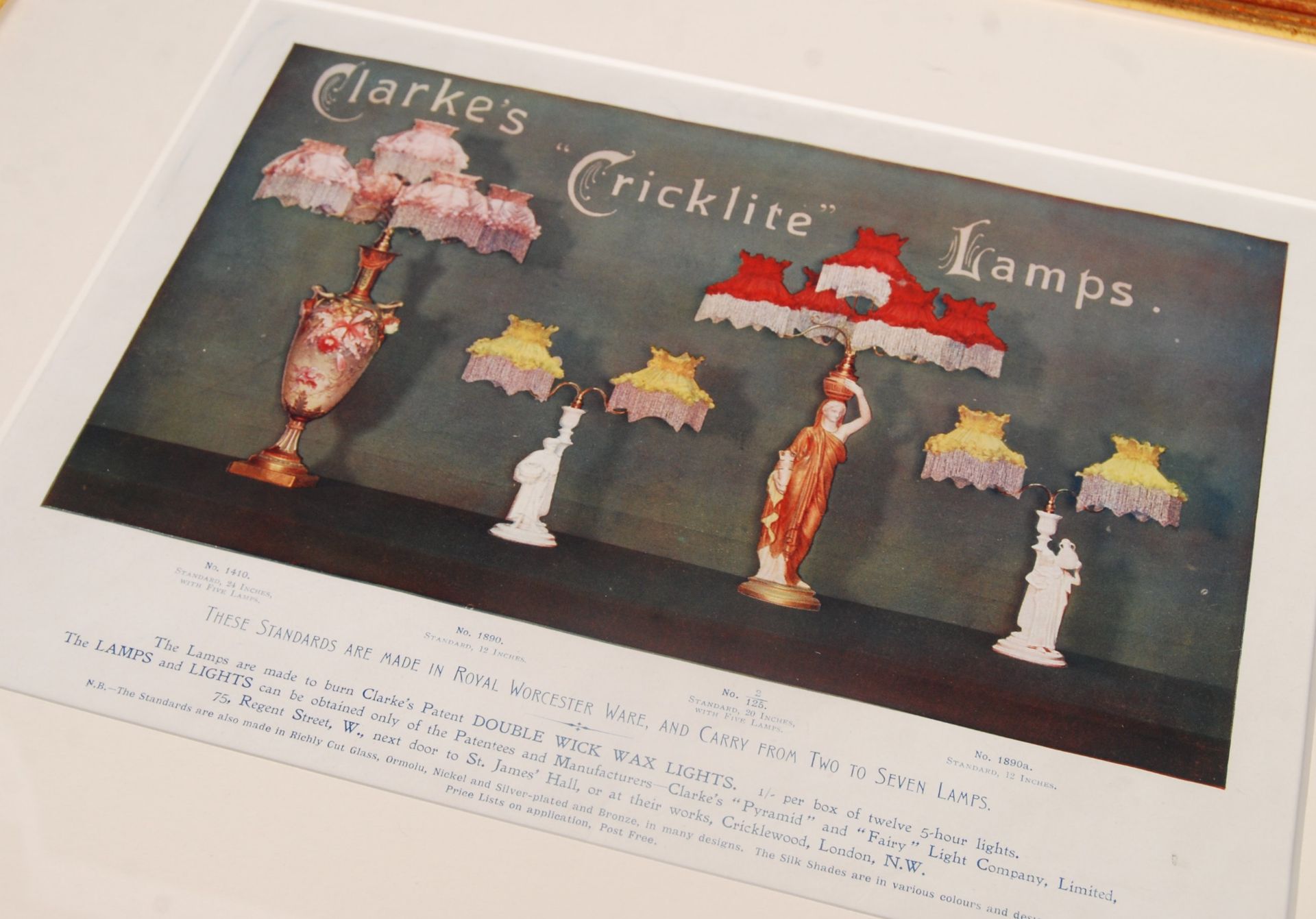 19TH CENTURY POINT OF SALE CLARKE'S CRICKLITE LAMPS COLOURED PLATES - Bild 5 aus 5