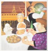 AFTER BERYL COOK SIGNED PRINT ENTITLED ' DINING IN PARIS'