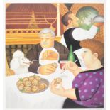 AFTER BERYL COOK SIGNED PRINT ENTITLED ' DINING IN PARIS'