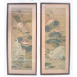 PAIR OF 19TH / 20TH CENTURY JAPANESE WATERCOLOUR PAINTINGS