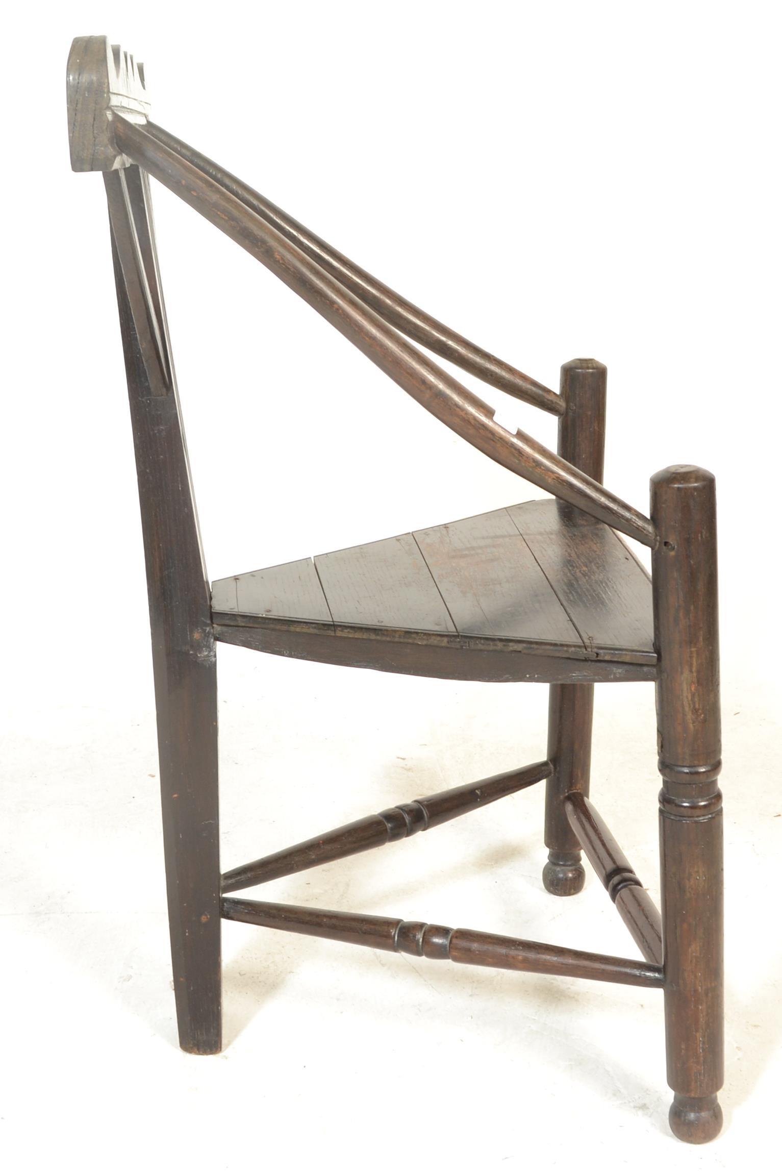 EARLY 19TH CENTURY OAK SCOTTISH TURNERS CHAIR - Image 6 of 8