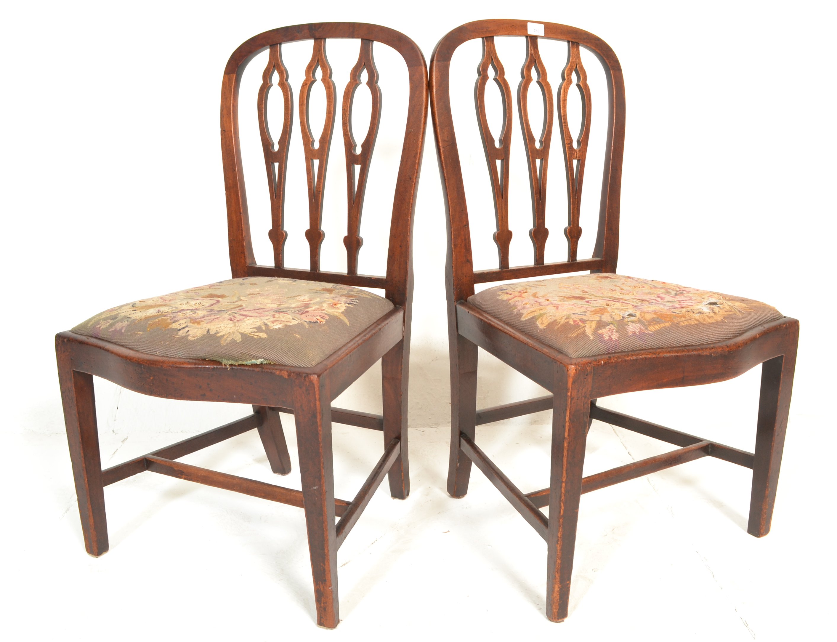 SET OF 6 19TH CENTURY GEORGE III MAHOGANY DINING CHAIRS