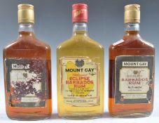 3X VINTAGE BOTTLES OF MOUNT GAY BARBADOS RUM