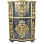 19TH CENTURY FLORENTINE PIETRA DURA INLAID CORNER CABINET