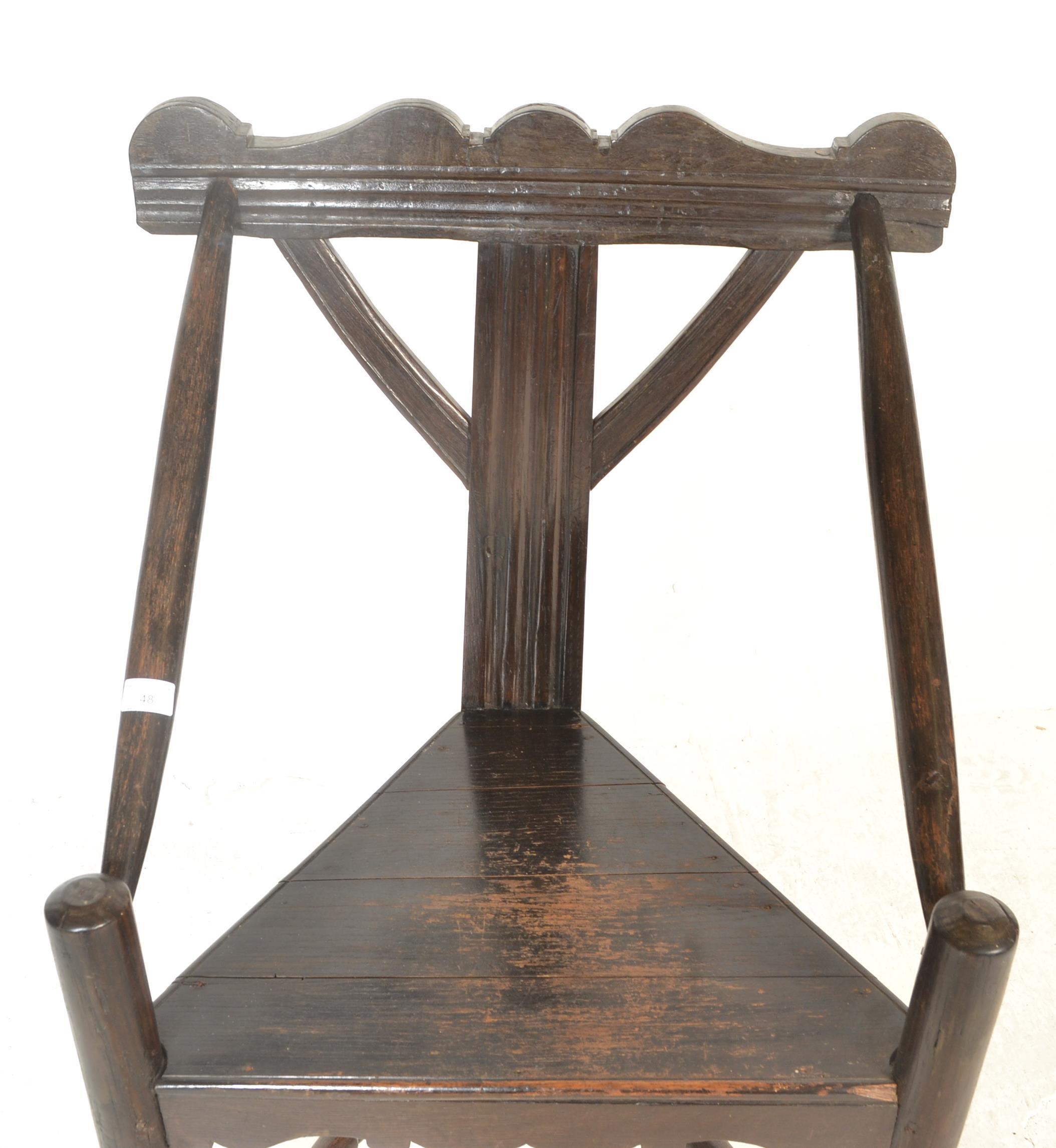 EARLY 19TH CENTURY OAK SCOTTISH TURNERS CHAIR - Image 7 of 8