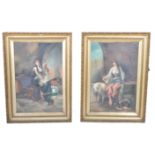 DT BARDSLEY PAIR OF OIL ON CANVAS PORTRAIT ITALIANATE STUDIES