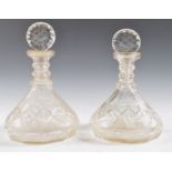 PAIR OF 19TH CENTURY MARITIME SHIPS DECANTERS