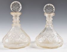 PAIR OF 19TH CENTURY MARITIME SHIPS DECANTERS