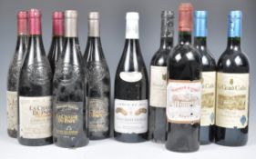 COLLECTION OF TEN ASSORTED FRENCH RED WINES